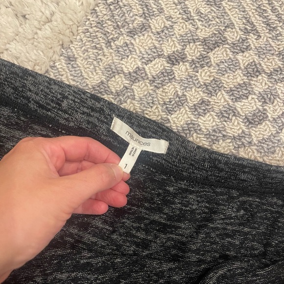 Maurices Heather Dark Gray Maxi Slit Fall Skirt Size 1X - Picture 5 of 5